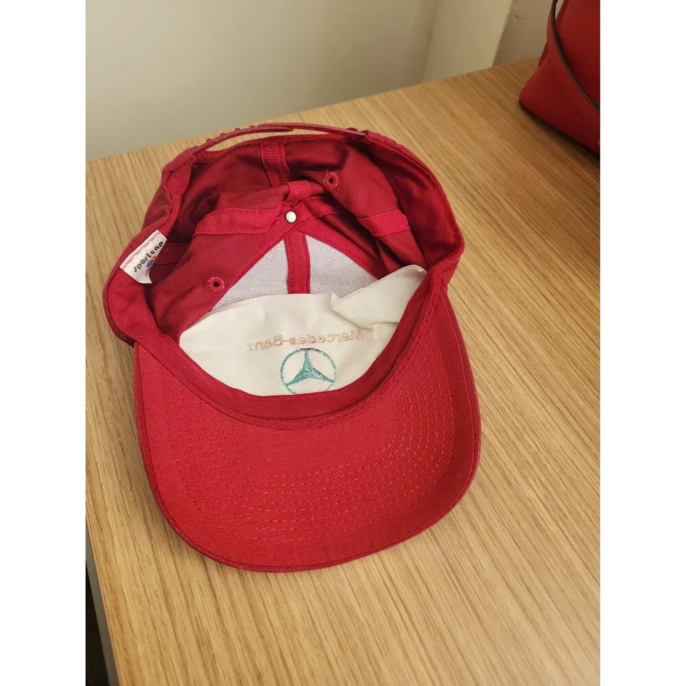 Mercedes Benz Red Adjustable Hat Cap